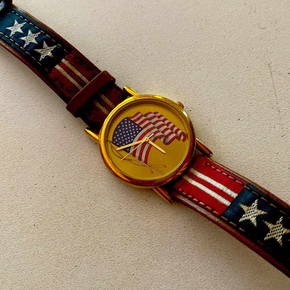 USA watch. Leather band